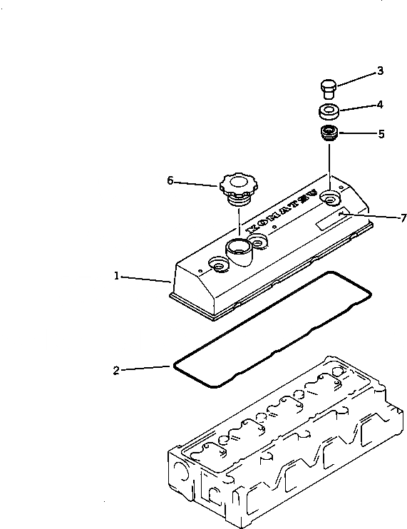 Схема запчастей Komatsu 4D95S-1D - ГОЛОВКА ЦИЛИНДРОВ COVER ГОЛОВКА ЦИЛИНДРОВ
