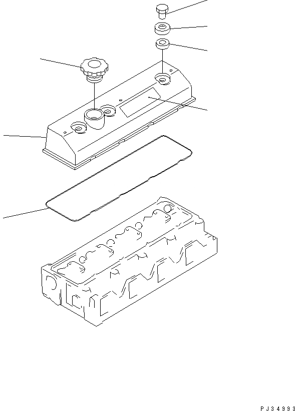 Схема запчастей Komatsu 4D95S-W-1G-BP - ГОЛОВКА ЦИЛИНДРОВ COVER ГОЛОВКА ЦИЛИНДРОВ