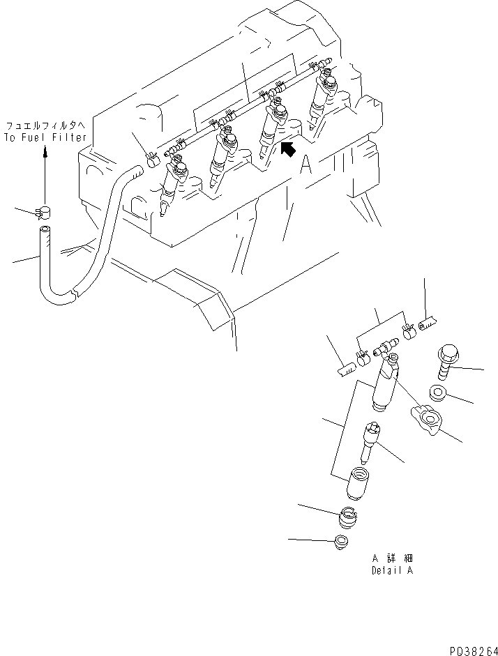 Схема запчастей Komatsu 4D95S-1J-T - ФОРСУНКА(№99-78) ДВИГАТЕЛЬ