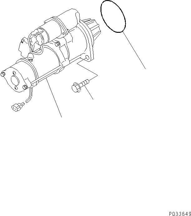 Схема запчастей Komatsu 4D95S-1J - КРЕПЛЕНИЕ СТАРТЕРА (.8KW) ДВИГАТЕЛЬ