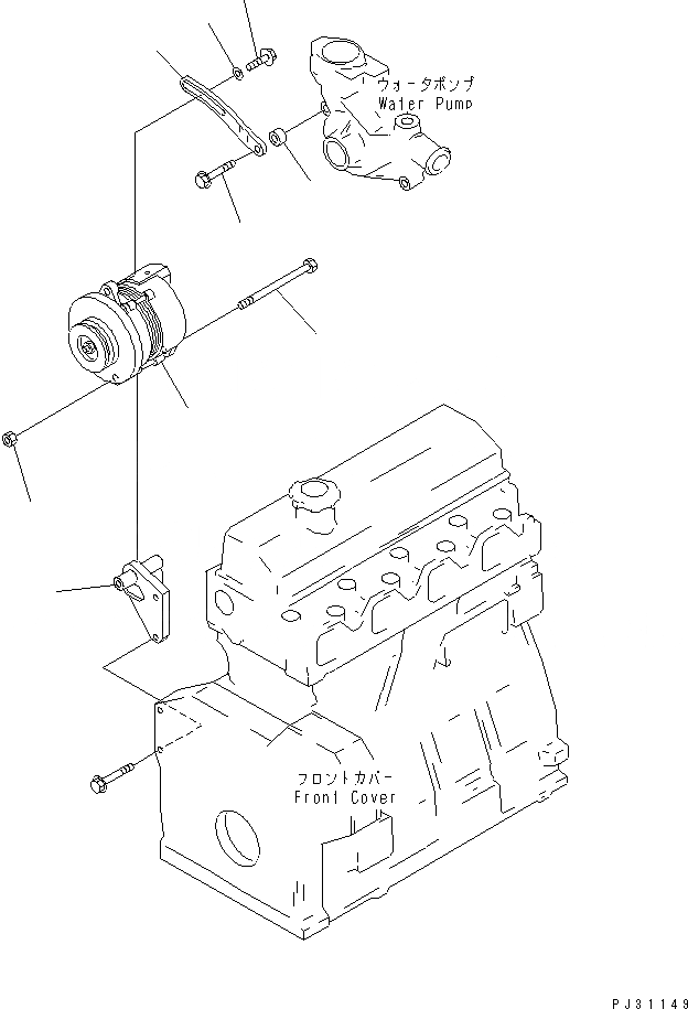 Схема запчастей Komatsu 4D95S-W-1D - - -