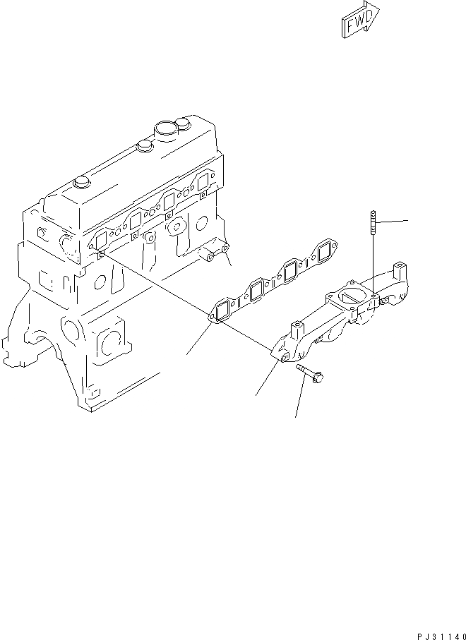 Схема запчастей Komatsu 4D95S-W-1E - - -