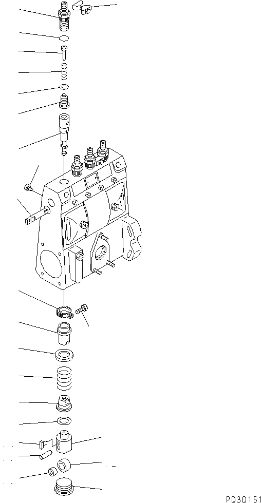 Схема запчастей Komatsu 4D98E-1A-TR - ТОПЛ. НАСОС (НАСОС) (/) (ВНУТР. ЧАСТИ) ДВИГАТЕЛЬ