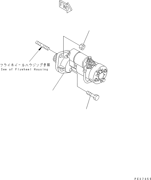 Схема запчастей Komatsu 4D98E-1A-TR - СТАРТЕР И КРЕПЛЕНИЕ (.KW) ДВИГАТЕЛЬ