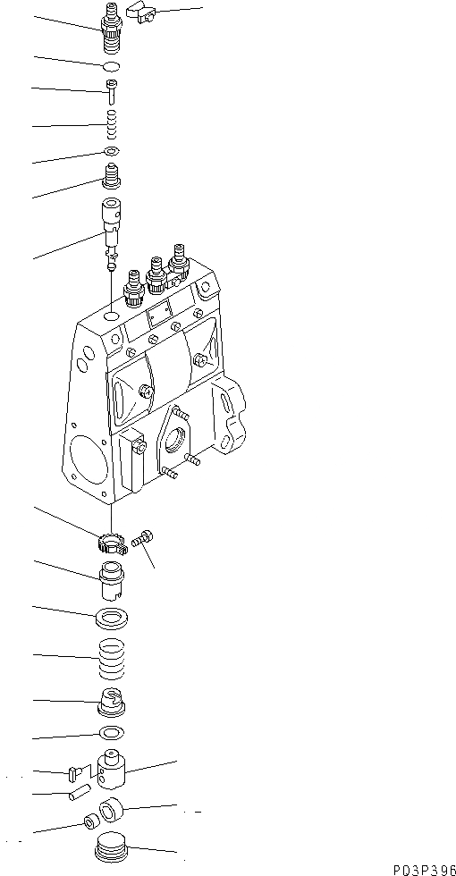 Схема запчастей Komatsu 4D98E-1C - ТОПЛ. НАСОС (НАСОС) (/) (ВНУТР. ЧАСТИ)(№-) ДВИГАТЕЛЬ