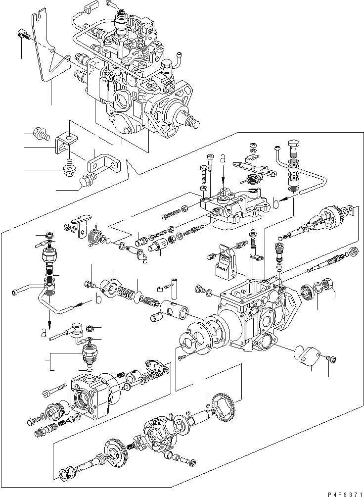 Схема запчастей Komatsu 4D98E-1B41-C - ТОПЛ. НАСОС ДВИГАТЕЛЬ