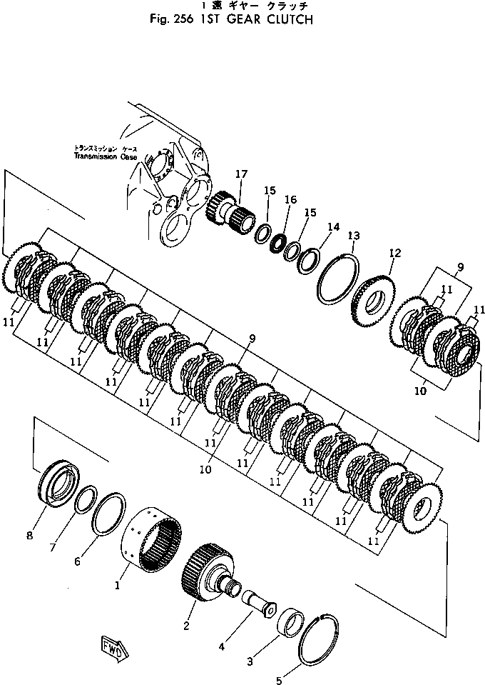 Схема запчастей Komatsu 530-1 - 1 ПРИВОД МУФТА(№-) ТРАНСМИССИЯ