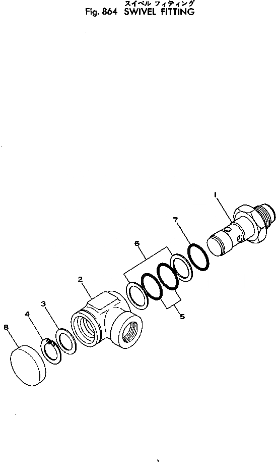 Схема запчастей Komatsu 530-1 - SWIVEL ФИТТИНГ(№-) ОПЦИОННЫЕ КОМПОНЕНТЫ