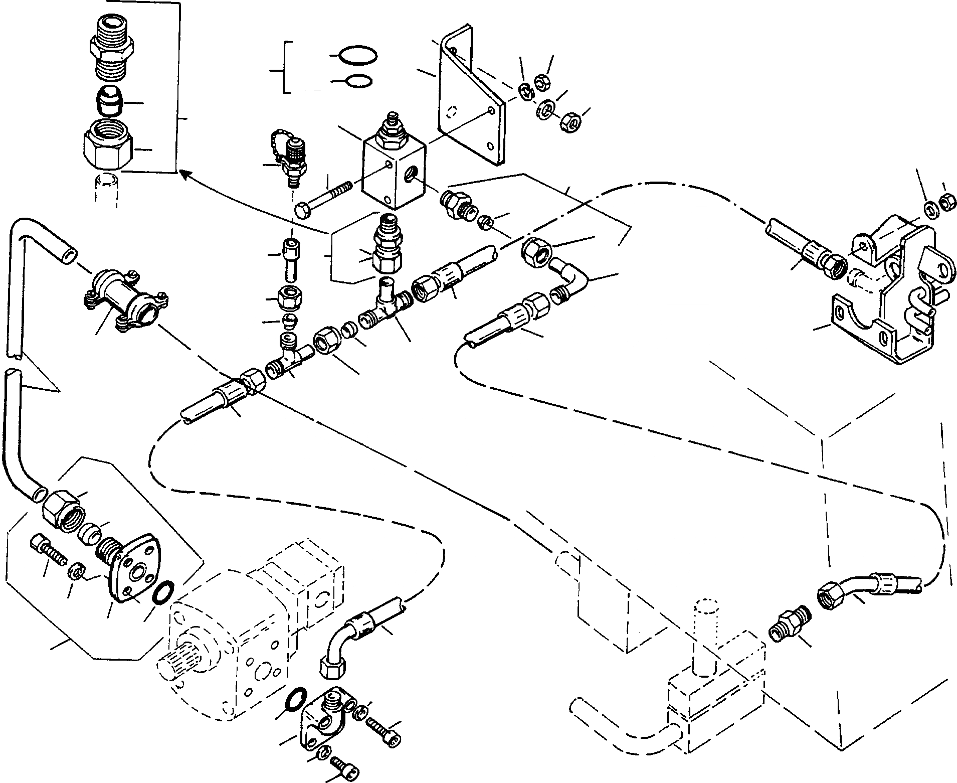 Схема запчастей Komatsu 60E - PRESSURE LIMITING КЛАПАН, ТРУБЫS ГИДРАВЛИКА