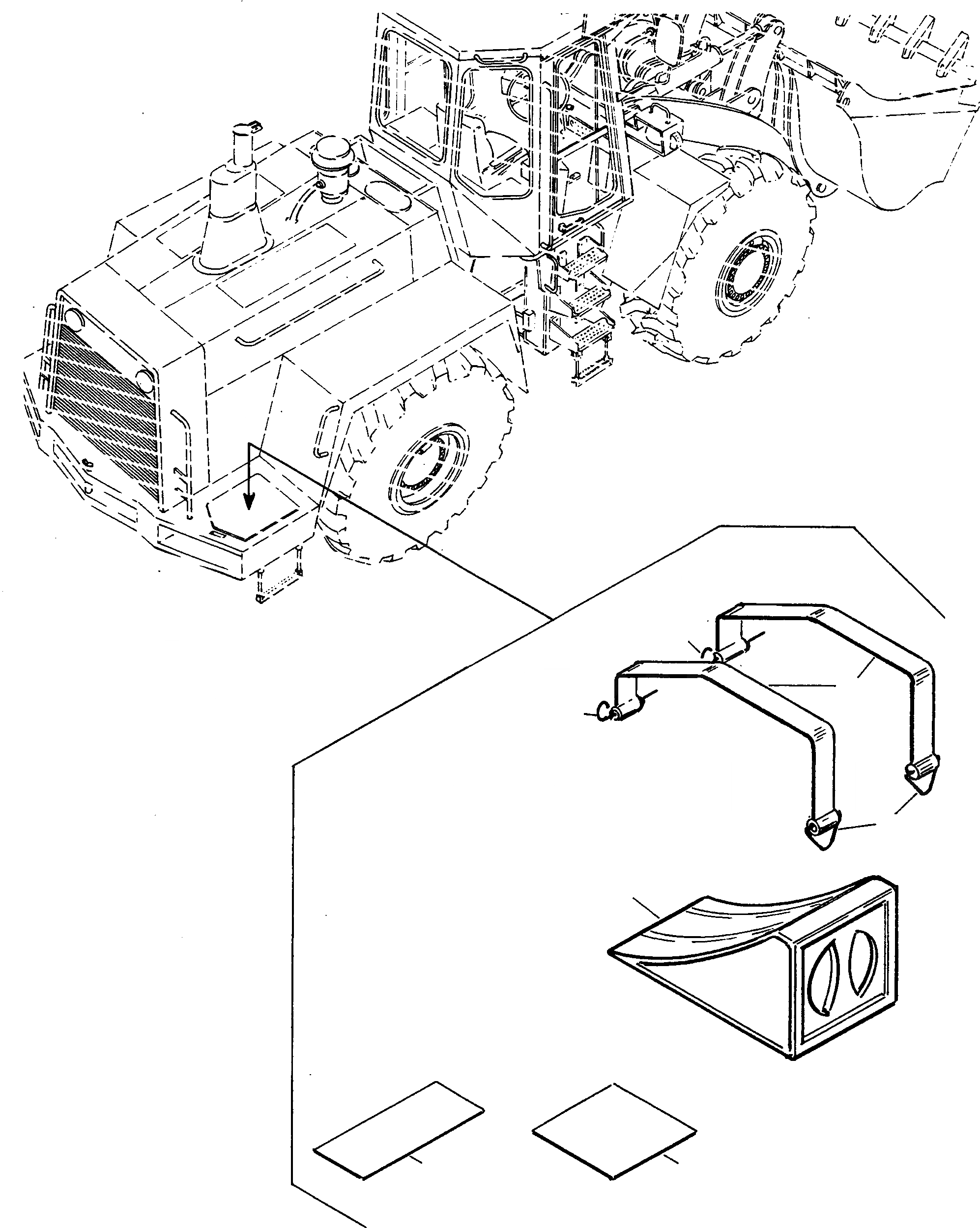 Схема запчастей Komatsu 60E - WКРОМКА И ATTACHEMENT ШАССИ И SUPERSTRUCTURE