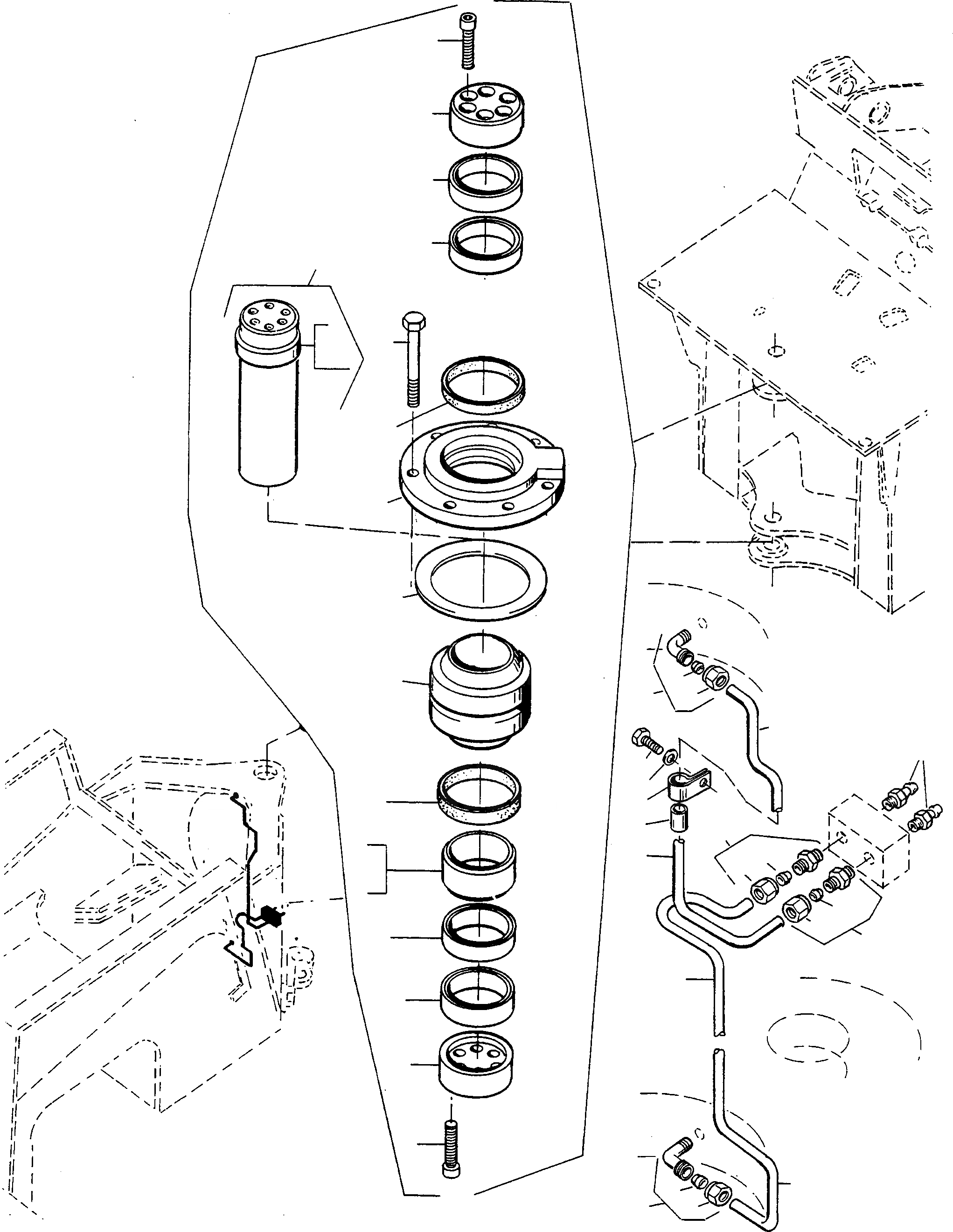 Схема запчастей Komatsu 60E - HINGE ШАССИ И SUPERSTRUCTURE