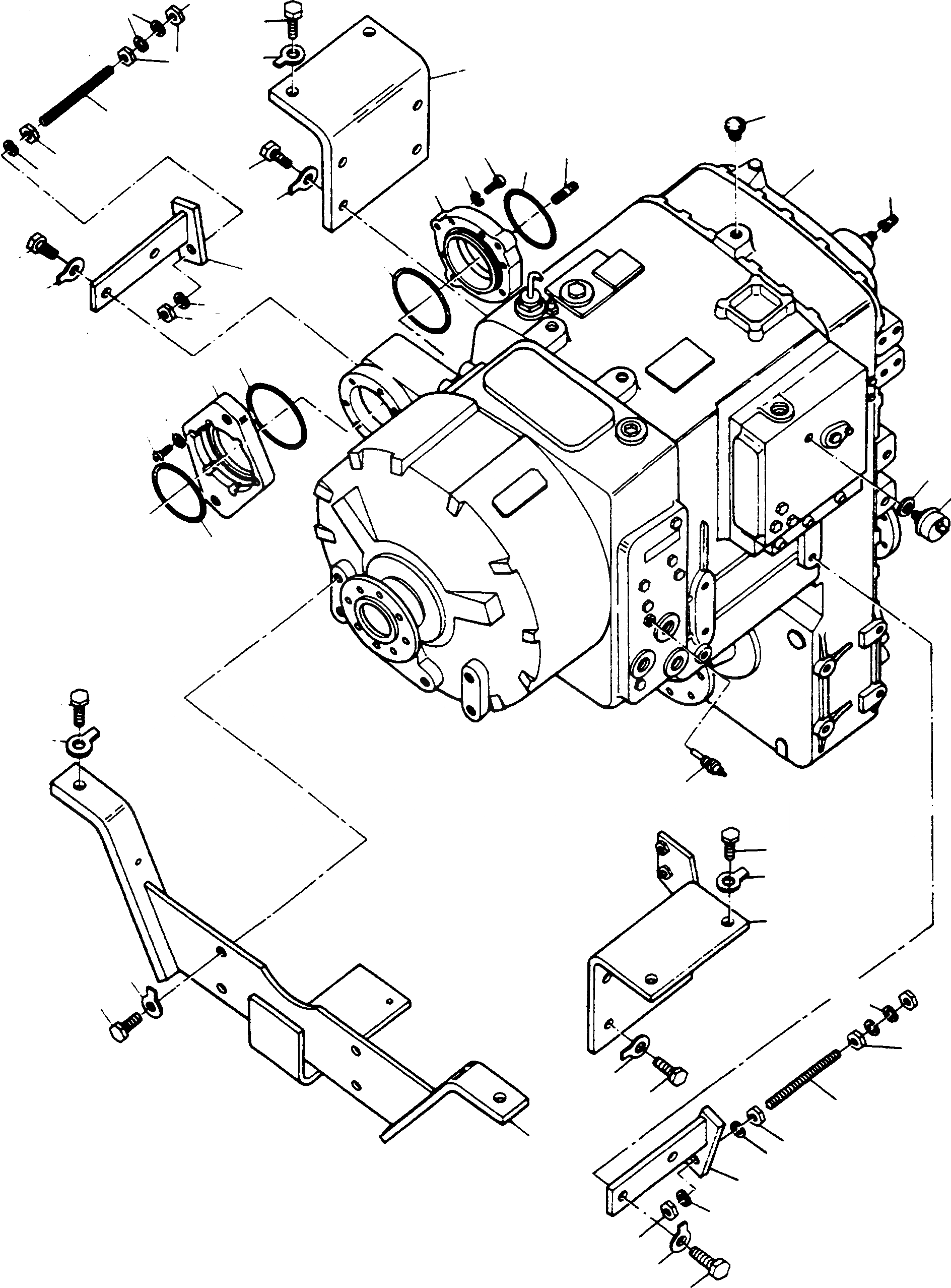 Схема запчастей Komatsu 66C - POWERSHIFT ТРАНСМИССИЯ ТРАНСМИССИЯ И ЗАДН. МОСТ