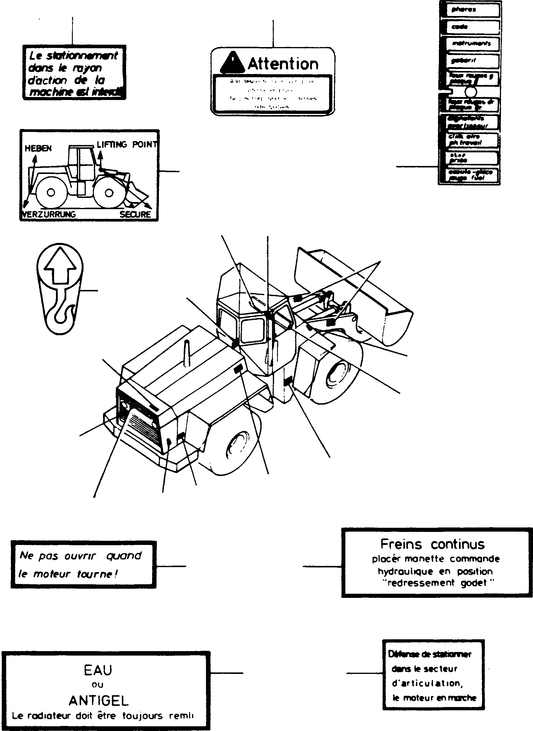 Схема запчастей Komatsu 66C - ТАБЛИЧКИS, ФРАНЦИЯ ШАССИ И SUPERSTRUCTURE