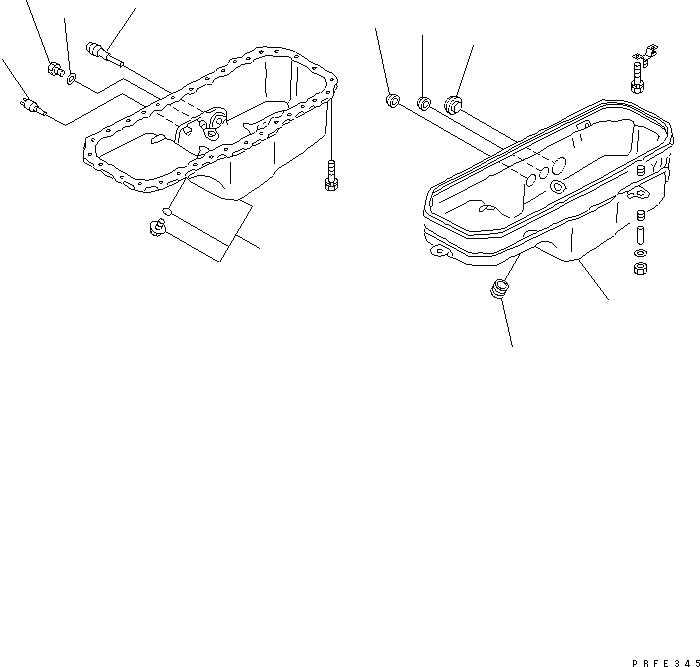 Схема запчастей Komatsu 6BG1-1-F - МАСЛЯНЫЙ ПОДДОН И OHTER ЧАСТИ (-ЯC СПЕЦ-Я.) ДВИГАТЕЛЬ