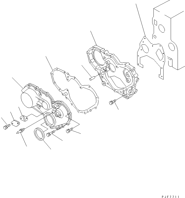 Схема запчастей Komatsu 6BG1-1-T - TIMING КОРПУС ШЕСТЕРЕНН. ПЕРЕДАЧИ И ДРУГОЕ ЧАСТИ (EPA СПЕЦ-Я.) ДВИГАТЕЛЬ