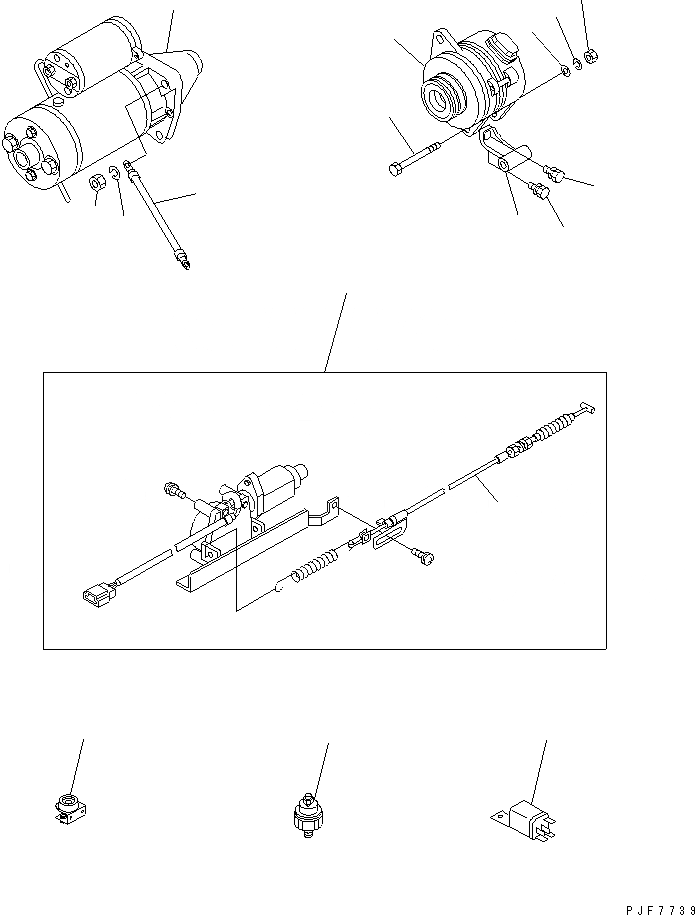 Схема запчастей Komatsu 6BG1-1-T - ЭЛЕКТРИКА (STARTER¤ ГЕНЕРАТОР¤ СТОП DEVICE¤ ДРУГОЕ) (EPA СПЕЦ-Я.) ДВИГАТЕЛЬ