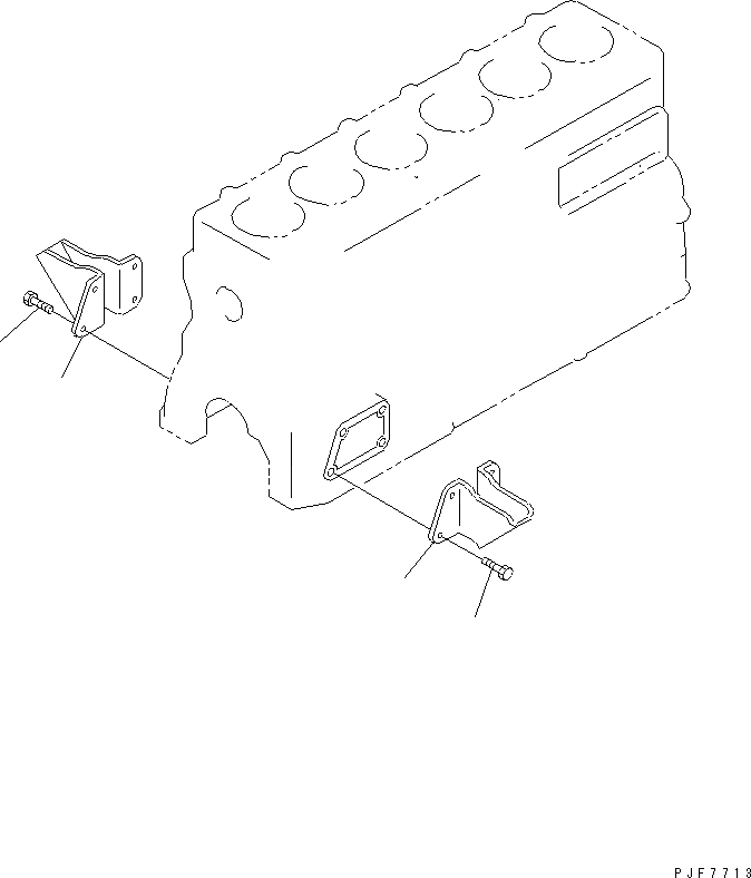 Схема запчастей Komatsu 6BG1-1-FA - КРЕПЛЕНИЕ ДВИГАТЕЛЯ ДВИГАТЕЛЬ