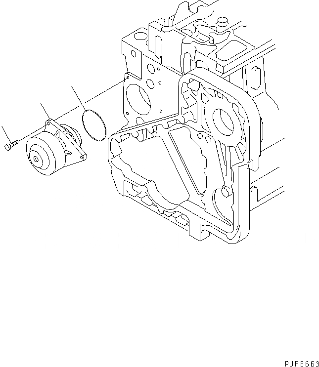 Схема запчастей Komatsu 6CT8.3-1CG-F - ВОДЯНАЯ ПОМПА ДВИГАТЕЛЬ