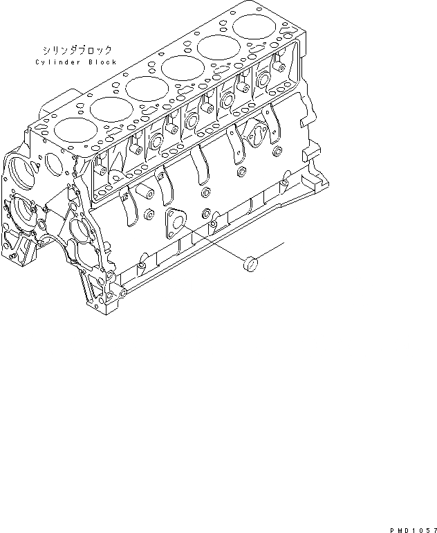 Схема запчастей Komatsu 6D102E-1F-C1 - БЛОК ЦИЛИНДРОВ BLIND ЗАГЛУШКА ДВИГАТЕЛЬ