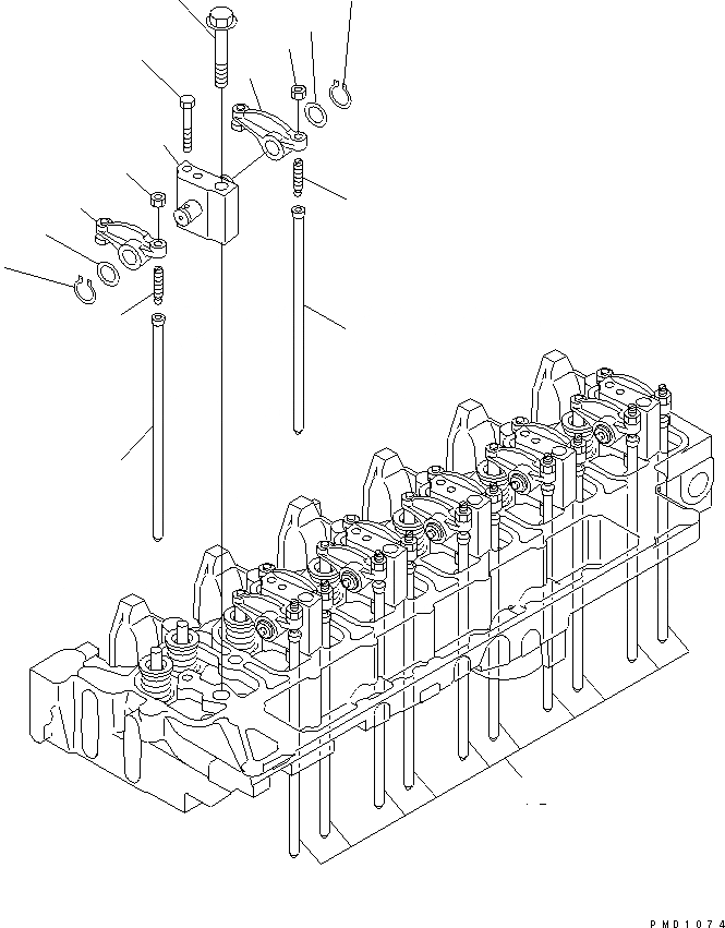 Схема запчастей Komatsu 6D102E-1F-C1 - КОРОМЫСЛО ДВИГАТЕЛЬ