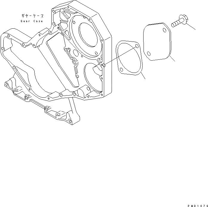 Схема запчастей Komatsu 6D102E-1F-C1 - КРЫШКА ПЕРЕДН. ЗУБЧАТОЙ ПЕРЕДАЧИ(№8-) ДВИГАТЕЛЬ