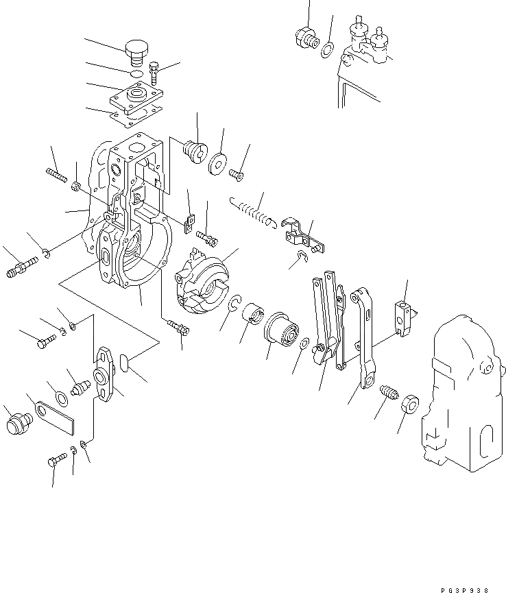 Схема запчастей Komatsu 6D102E-1F-C1 - ТОПЛ. НАСОС (РЕГУЛЯТОР) (/) (INЛИНИЯ НАСОС СПЕЦ-Я.) (ВНУТР. ЧАСТИ) ДВИГАТЕЛЬ