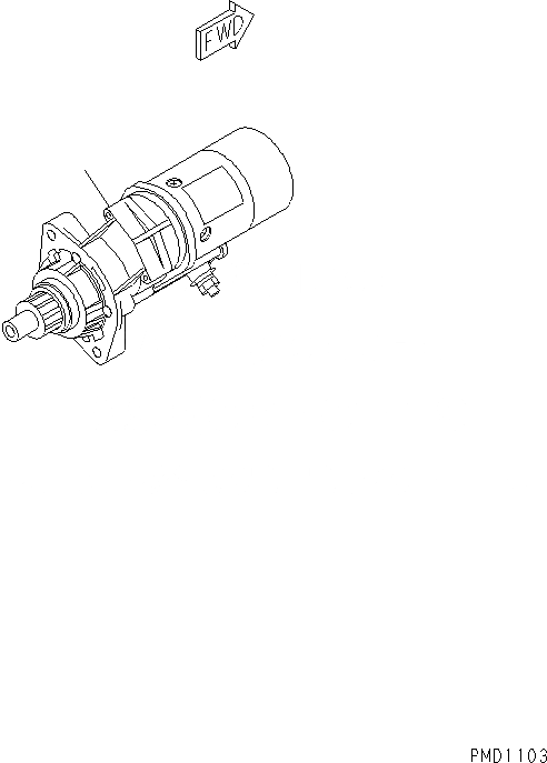 Схема запчастей Komatsu 6D102E-1F-C1 - СТАРТЕР (.KW)(№9-9) ДВИГАТЕЛЬ