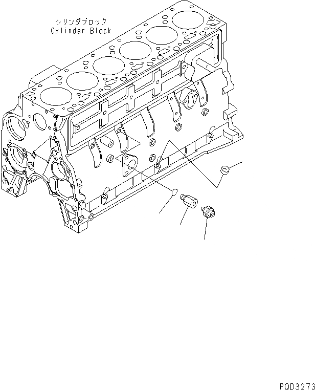 Схема запчастей Komatsu 6D102E-1F-C2 - МАСЛ. PRESSURE ПЕРЕКЛЮЧАТЕЛЬ(№-) ДВИГАТЕЛЬ