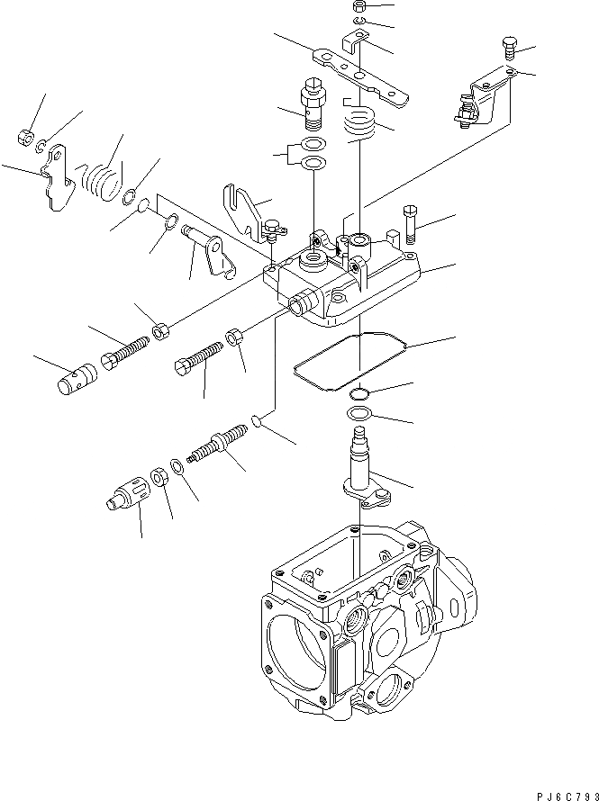 Схема запчастей Komatsu 6D102E-1F-D1 - ТОПЛ. НАСОС (/) (ВНУТР. ЧАСТИ)(№9-) ДВИГАТЕЛЬ