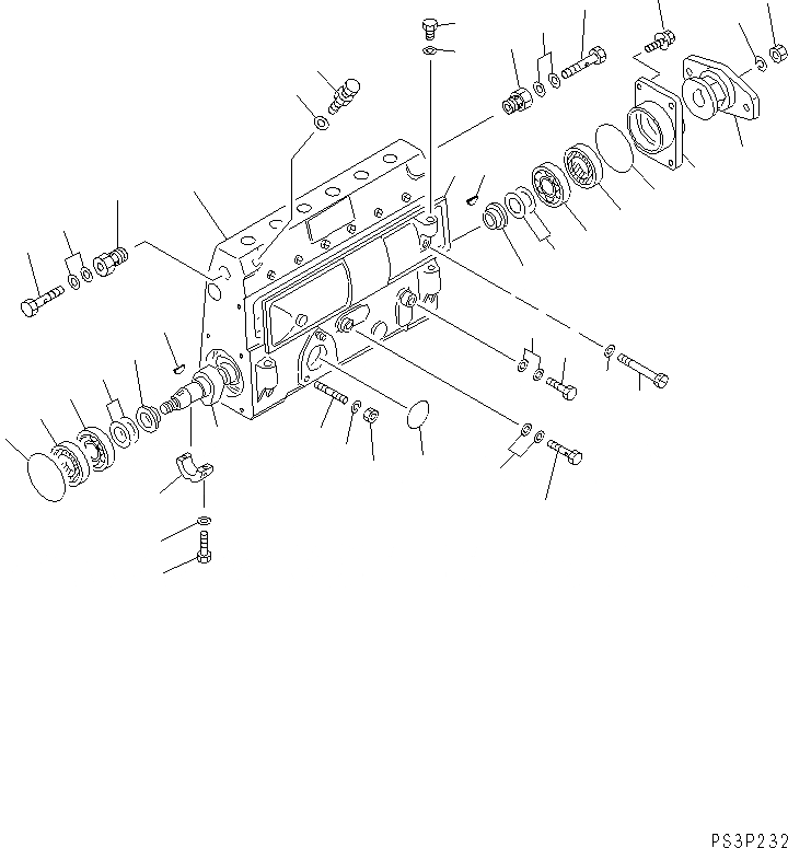 Схема запчастей Komatsu 6D105-1M-F - ТОПЛ. НАСОС (НАСОС) (/) ТОПЛИВН. СИСТЕМА