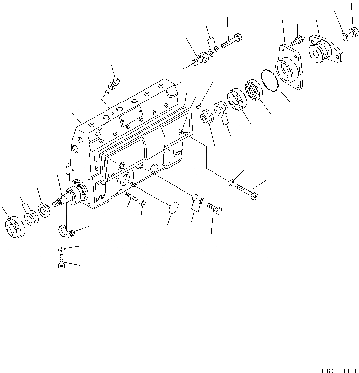 Схема запчастей Komatsu 6D105-1M-F - ТОПЛ. НАСОС (НАСОС) (/) (СПЕЦ-Я ДЛЯ БОЛЬШИХ ВЫСОТ.)(№-) ТОПЛИВН. СИСТЕМА