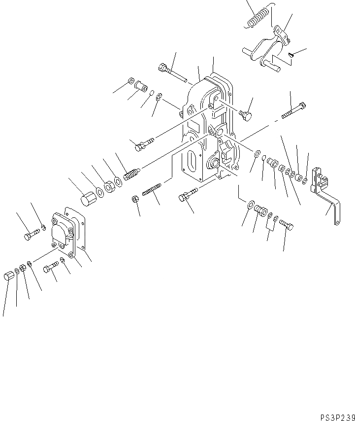 Схема запчастей Komatsu 6D105-1M-F - ТОПЛ. НАСОС (РЕГУЛЯТОР) (/) ТОПЛИВН. СИСТЕМА