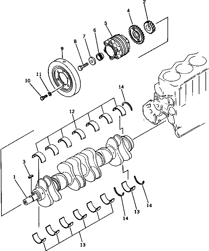 Схема запчастей Komatsu 6D105-1BB - - -