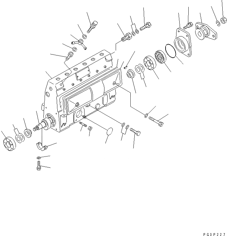 Схема запчастей Komatsu 6D105-1CC-PF - ТОПЛ. НАСОС (НАСОС) (/) ТОПЛИВН. СИСТЕМА