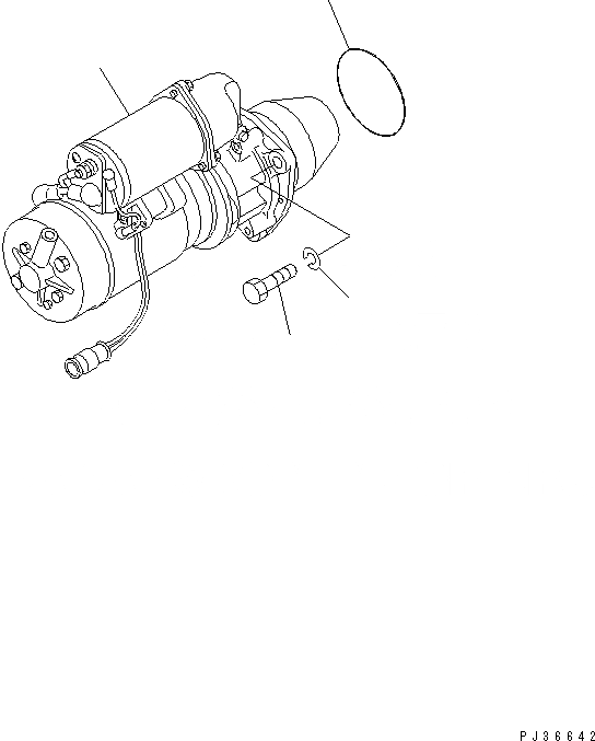 Схема запчастей Komatsu 6D105-1Z - СТАРТЕР И КРЕПЛЕНИЕ (7.KW)(№79-) ЭЛЕКТРИКА