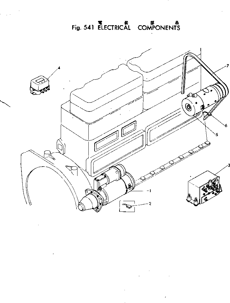 Схема запчастей Komatsu 6D115-1 - ЭЛЕКТР. COMPONENTS ОХЛАЖД-Е И ЭЛЕКТРИКАS