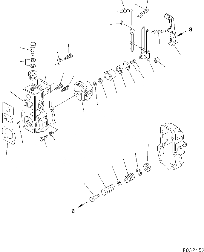 Схема запчастей Komatsu 6D125-1B-P - ТОПЛ. НАСОС (РЕГУЛЯТОР) (/)(№78-) ТОПЛИВН. СИСТЕМА