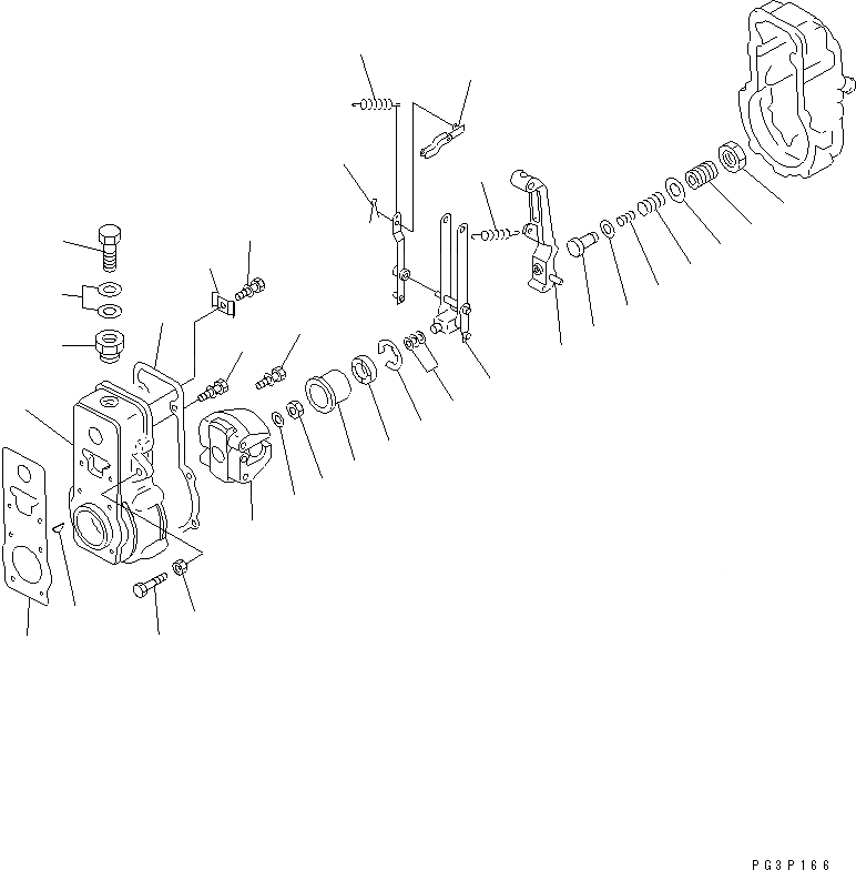 Схема запчастей Komatsu 6D125-1B-P - ТОПЛ. НАСОС (РЕГУЛЯТОР) (/)(№-77) ТОПЛИВН. СИСТЕМА