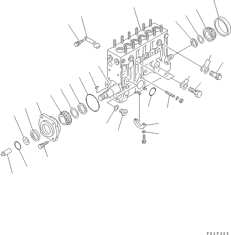 Схема запчастей Komatsu 6D125-1C - ТОПЛ. НАСОС (НАСОС) (/)(№-78) ТОПЛИВН. СИСТЕМА