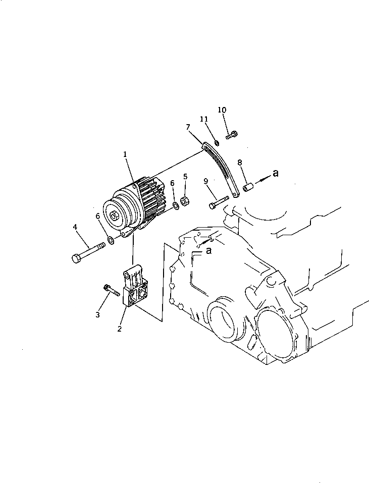 Схема запчастей Komatsu 6D125-1C - ГЕНЕРАТОР И КРЕПЛЕНИЕ ЭЛЕКТРИКА
