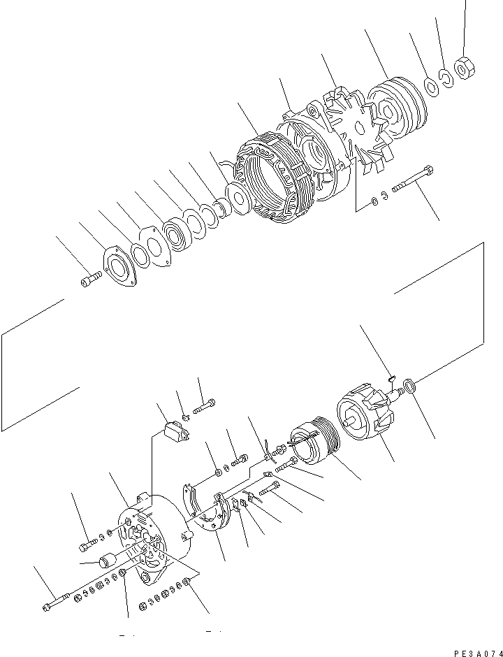 Схема запчастей Komatsu 6D125-1E - - -