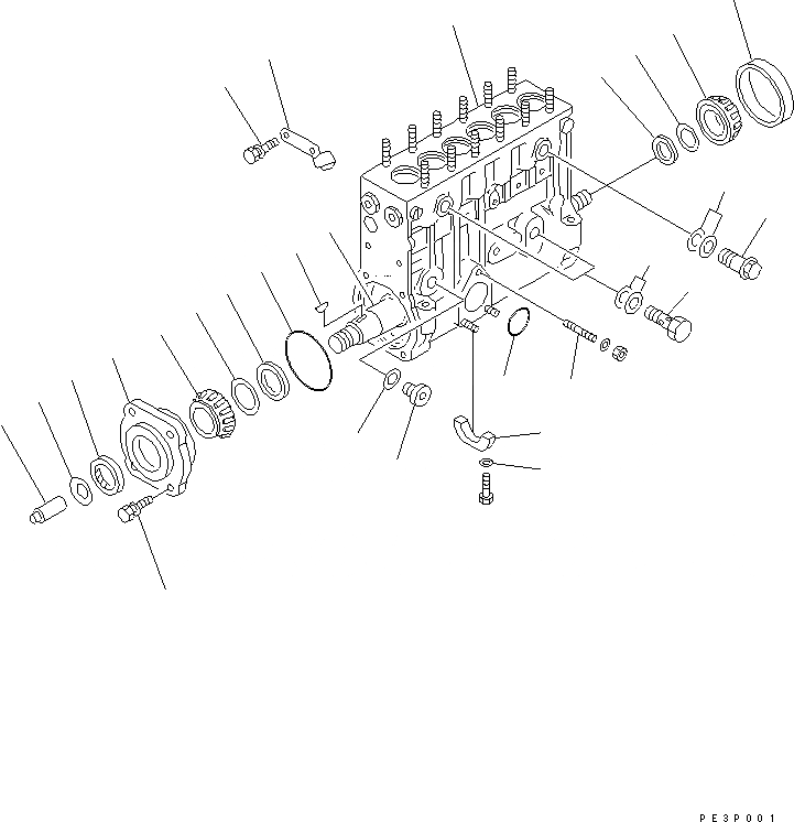 Схема запчастей Komatsu 6D125-1DD - ТОПЛ. НАСОС (НАСОС) (/)(№9-9) ТОПЛИВН. СИСТЕМА