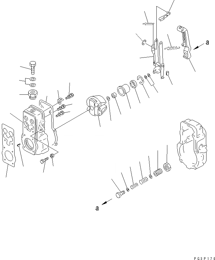 Схема запчастей Komatsu 6D125-1F - - -