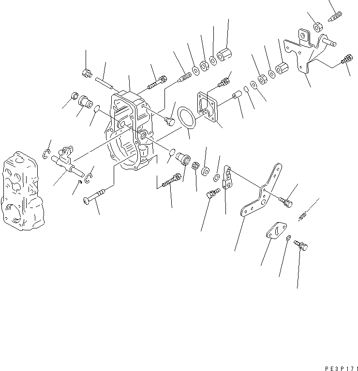 Схема запчастей Komatsu 6D125-1F - - -