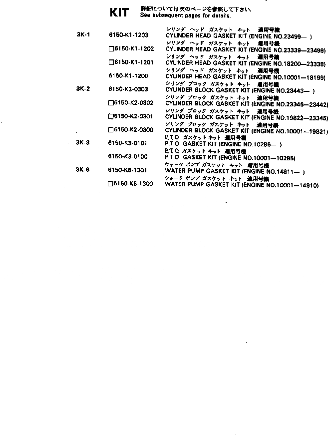Схема запчастей Komatsu 6D125-1H - КОМПЛЕКТ ПРОКЛАДОК ДВИГАТЕЛЬ КОМПЛЕКТ