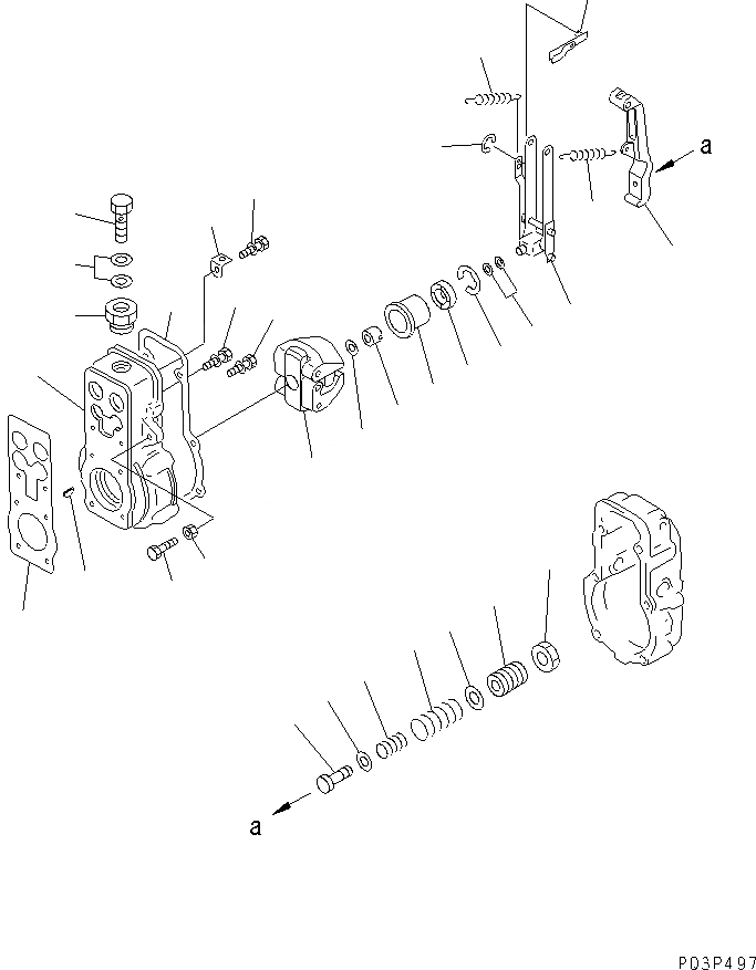 Схема запчастей Komatsu 6D125-1W - - -