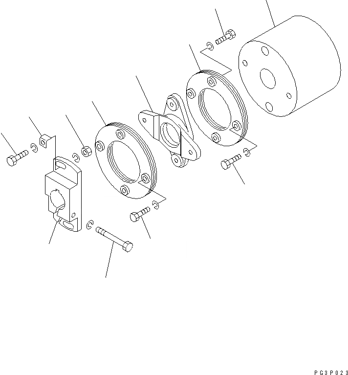 Схема запчастей Komatsu 6D125-1W - - -