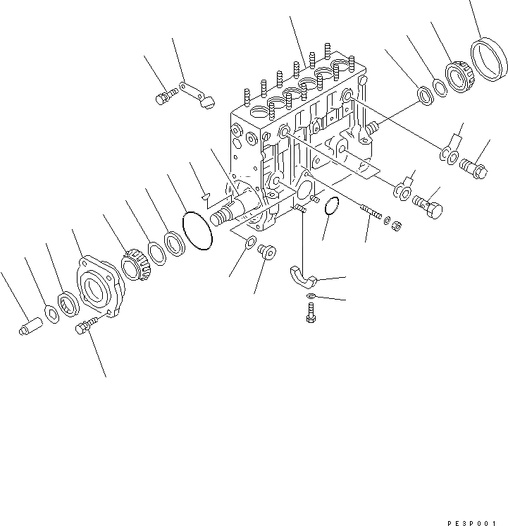 Схема запчастей Komatsu 6D125-1AB - ТОПЛ. НАСОС (НАСОС) (/) (СПЕЦ-Я ДЛЯ БОЛЬШИХ ВЫСОТ.)      (ВНУТР. ЧАСТИ) ТОПЛИВН. СИСТЕМА