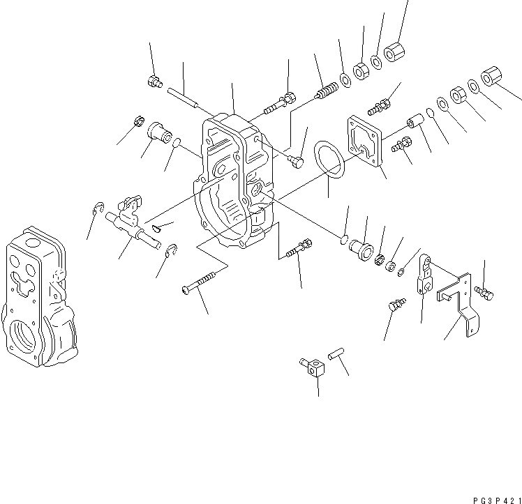 Схема запчастей Komatsu 6D125-1X - - -