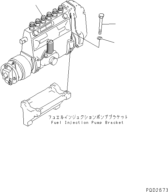 Схема запчастей Komatsu 6D125-1DD-EW - КРЕПЛЕНИЕ ТОПЛ. НАСОСА(№78-) ДВИГАТЕЛЬ